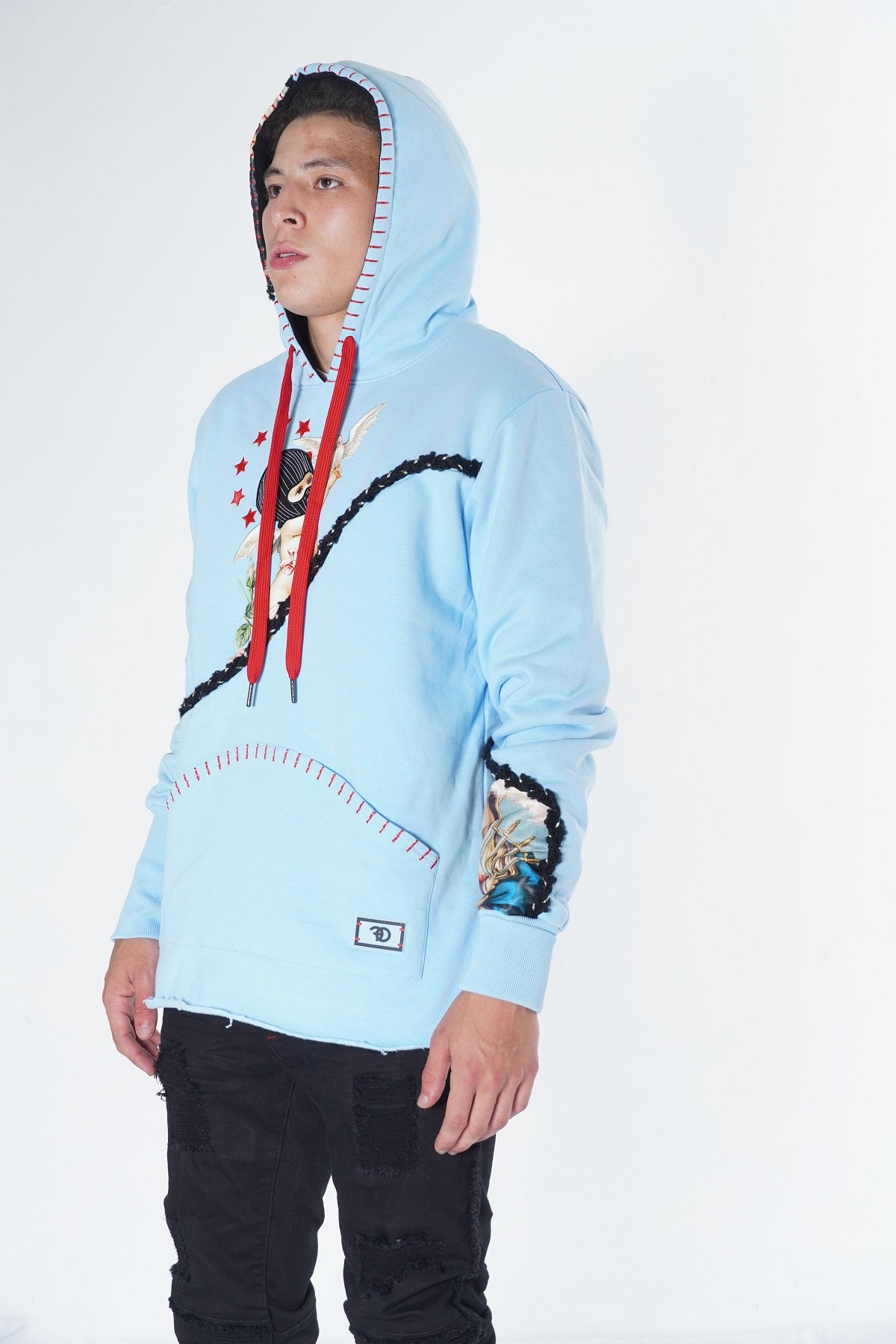 F5107 Frost Angel Pullover Hoodie - Blue