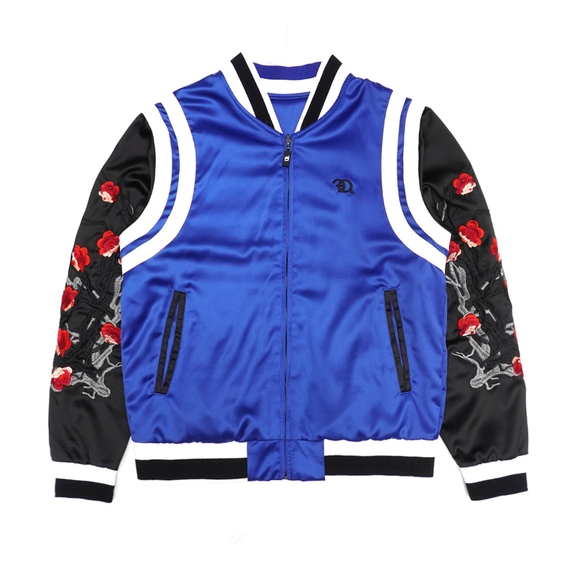 F1025 Lotus Reversible Souvenir Jacket - Royal/Black