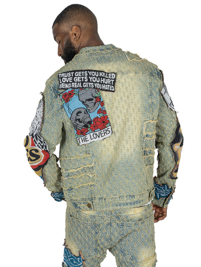 F1055 Brave Heart Denim Jacket - Dirt