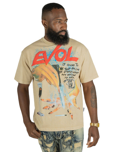 F161 Evol Oversized Heavyweight Tee - Khaki