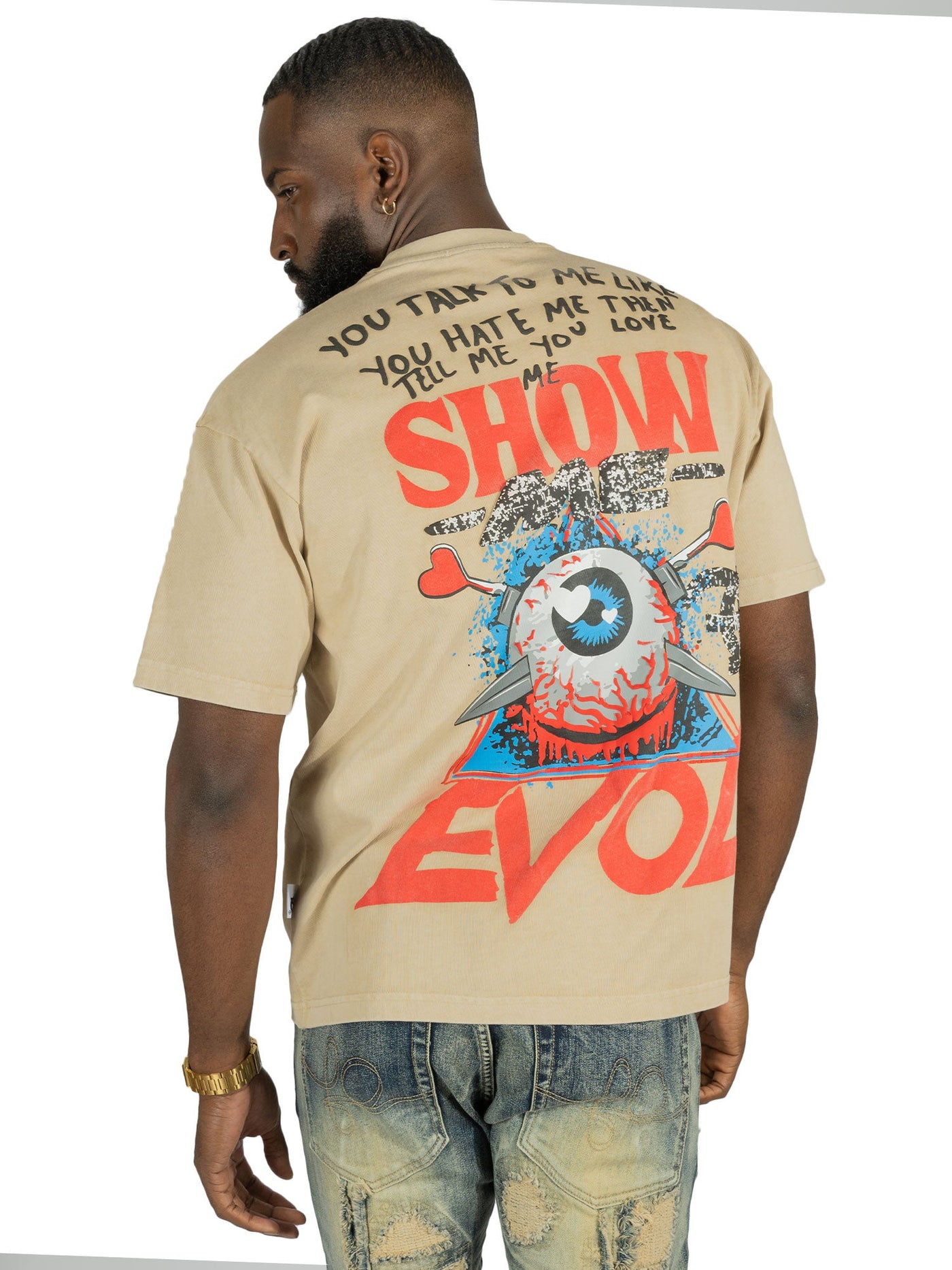 F161 Evol Oversized Heavyweight Tee - Khaki