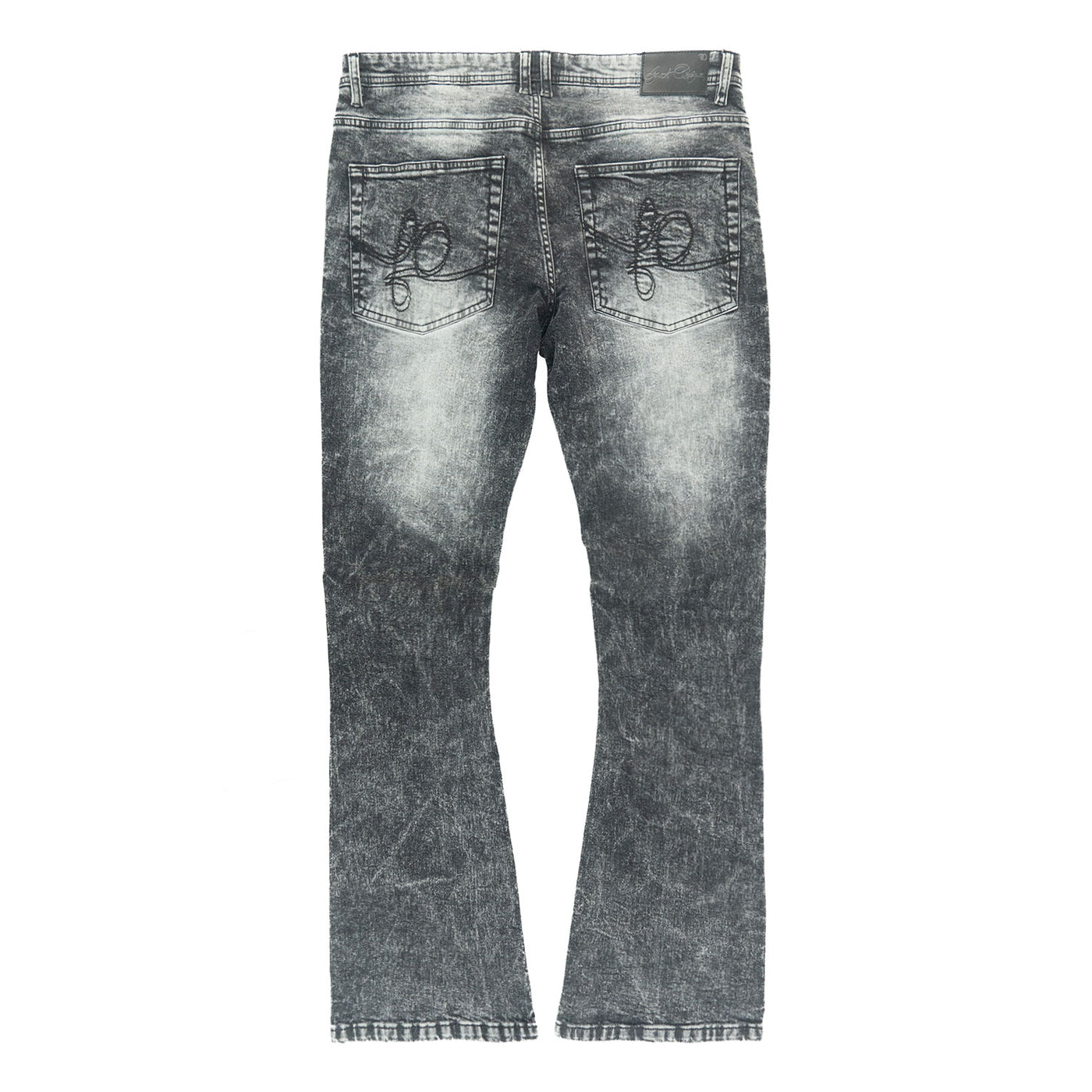F1712 Alono Stacked Jeans - Black Wash