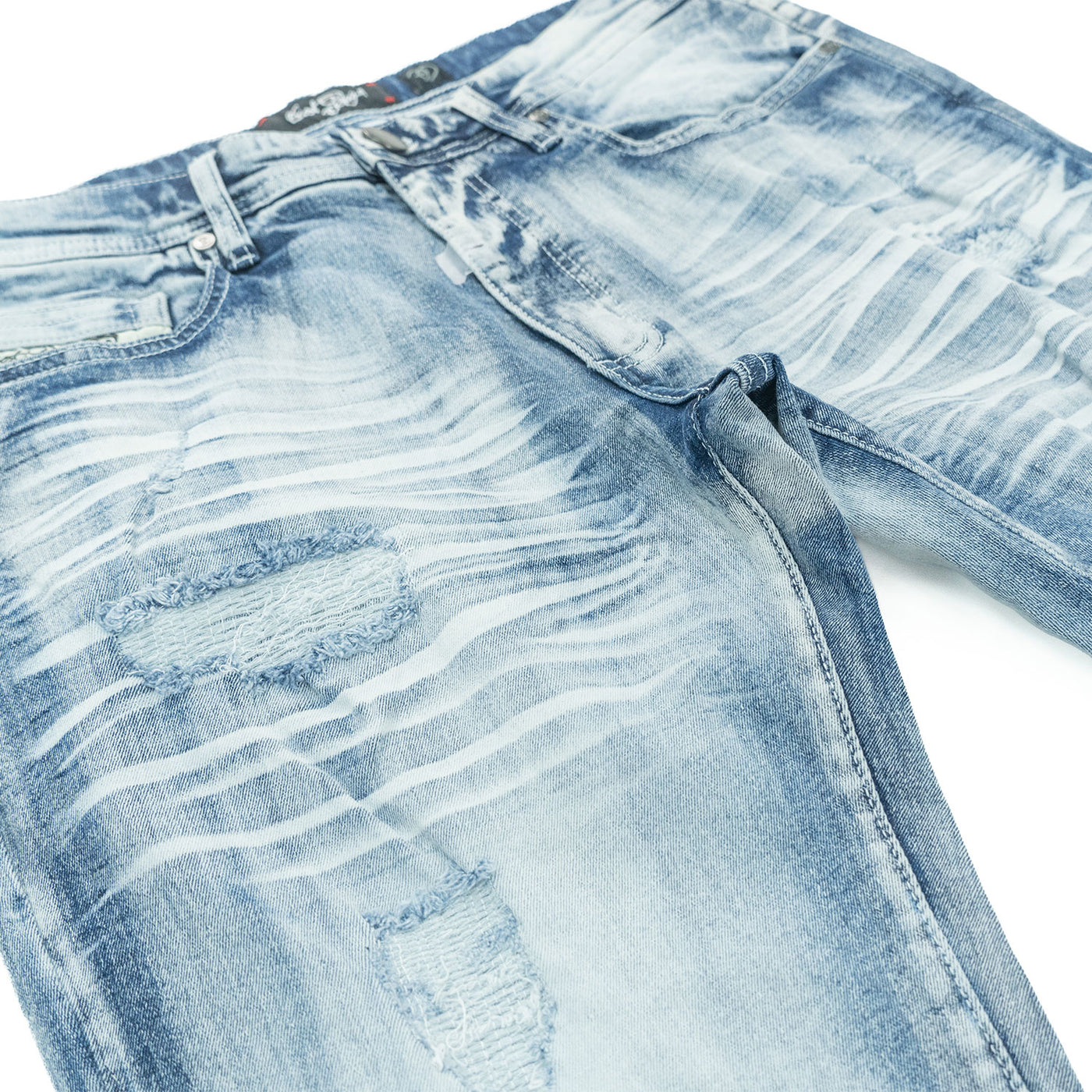 F1712 Alono Stacked Jeans - Light Wash