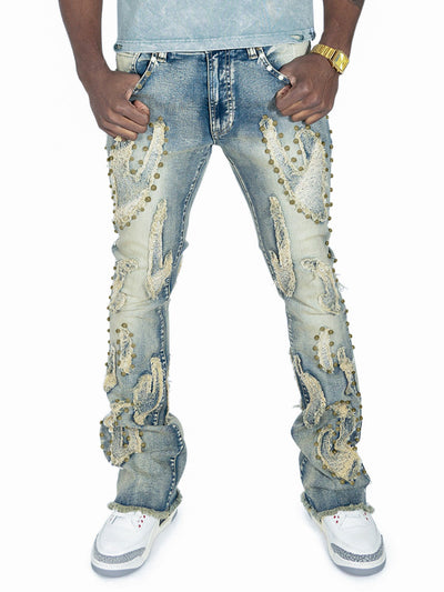 F1731 Zerrelly Stacked Jeans - Dirt