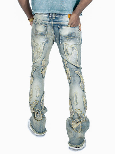 F1731 Zerrelly Stacked Jeans - Dirt