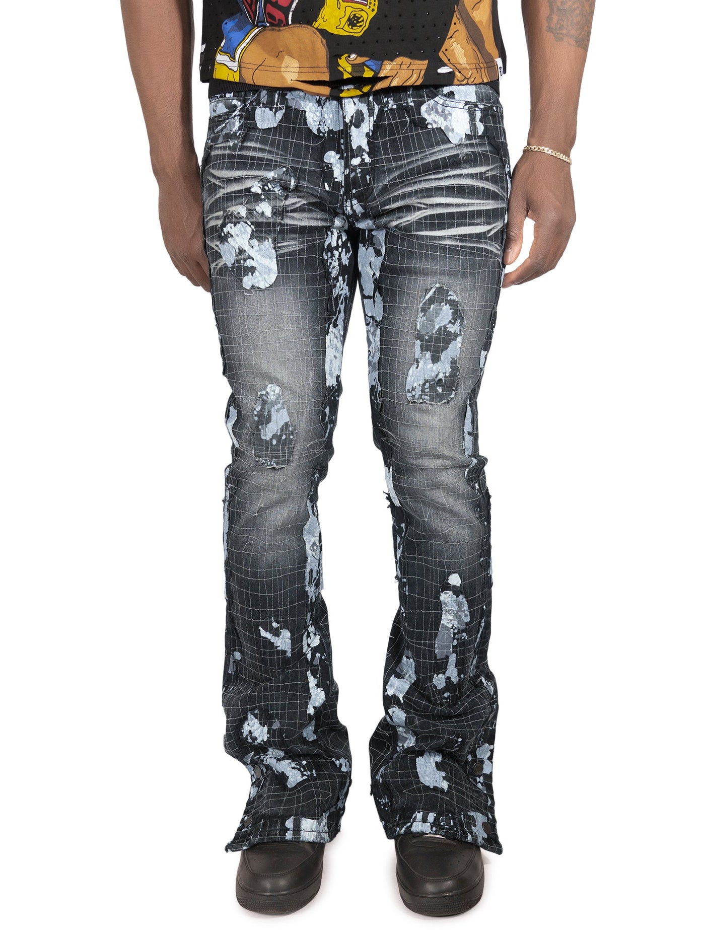 F1733 Amoto Stacked Jeans - Black