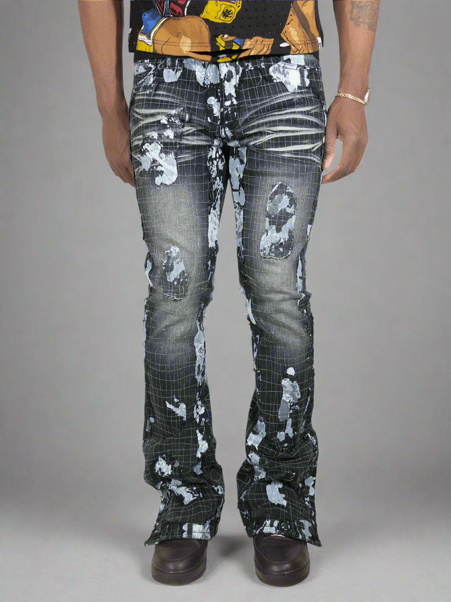 F1733 Amoto Stacked Jeans - Black