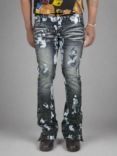 F1733 Amoto Stacked Jeans - Black