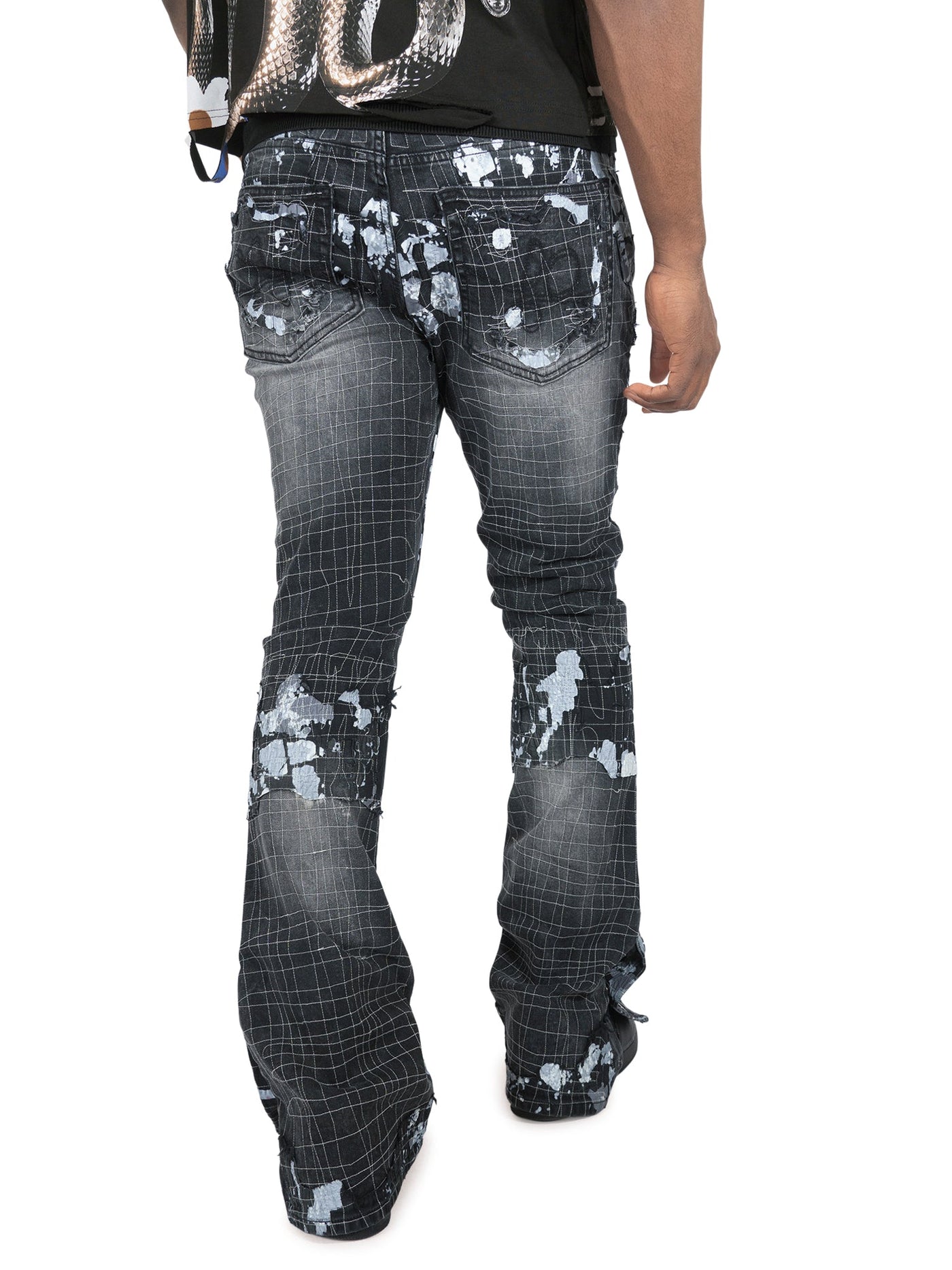 F1733 Amoto Stacked Jeans - Black