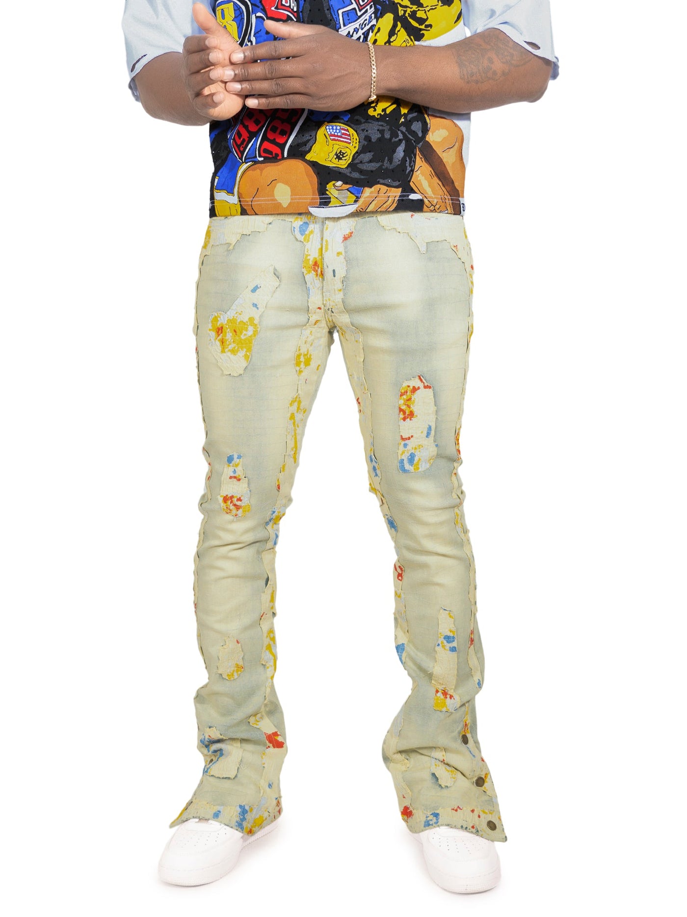 F1733 Amoto Stacked Jeans - Dirt
