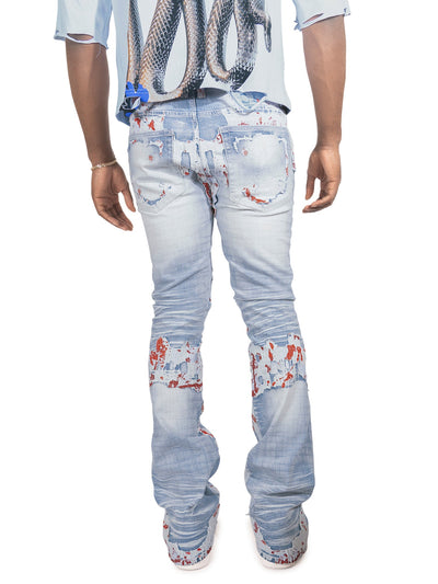 F1733 Amoto Stacked Jeans - Light Wash