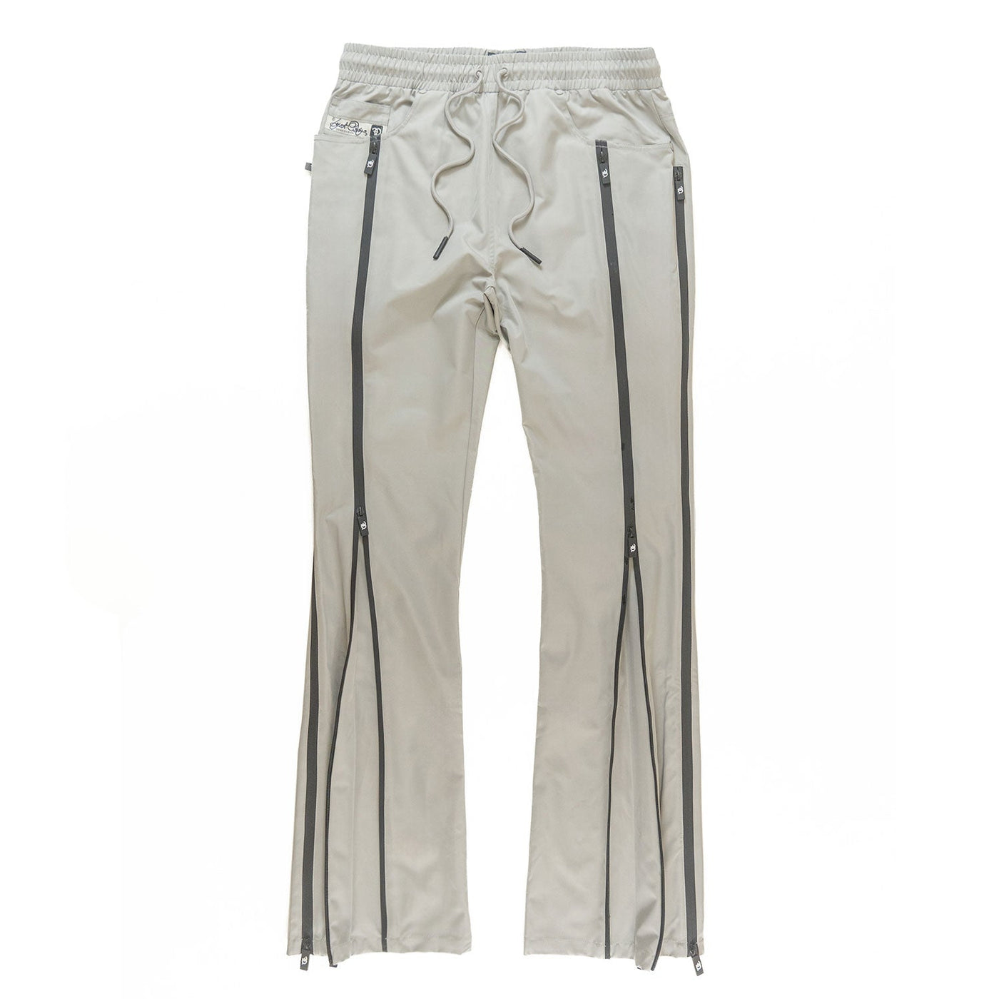 F1736 Zerelly Nylon Stacked Pants - Gray