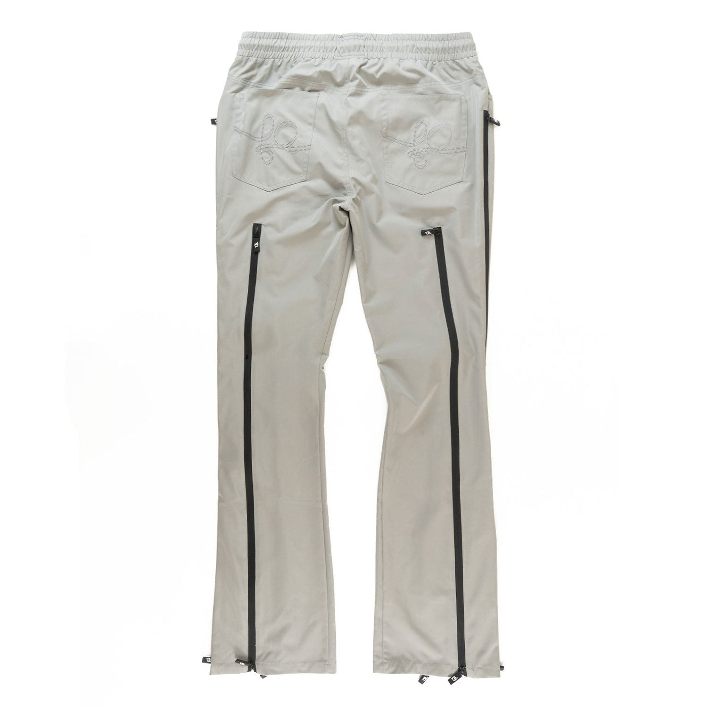 F1736 Zerelly Nylon Stacked Pants - Gray