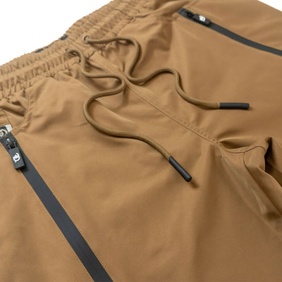 F1736 Zerelly Nylon Stacked Pants - Mocha
