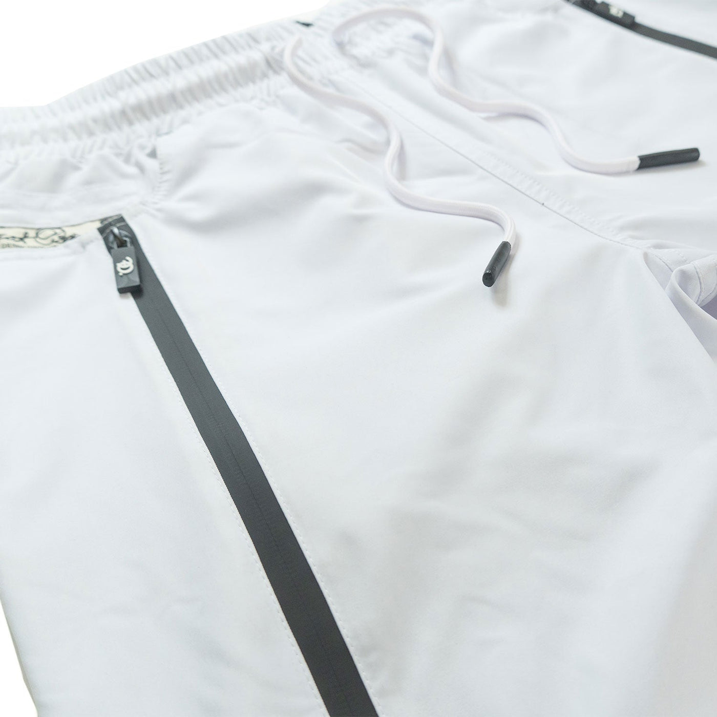 F1736 Zerelly Nylon Stacked Pants - White