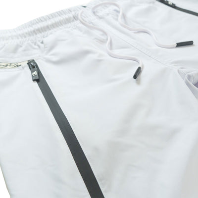 F1736 Zerelly Nylon Stacked Pants - White