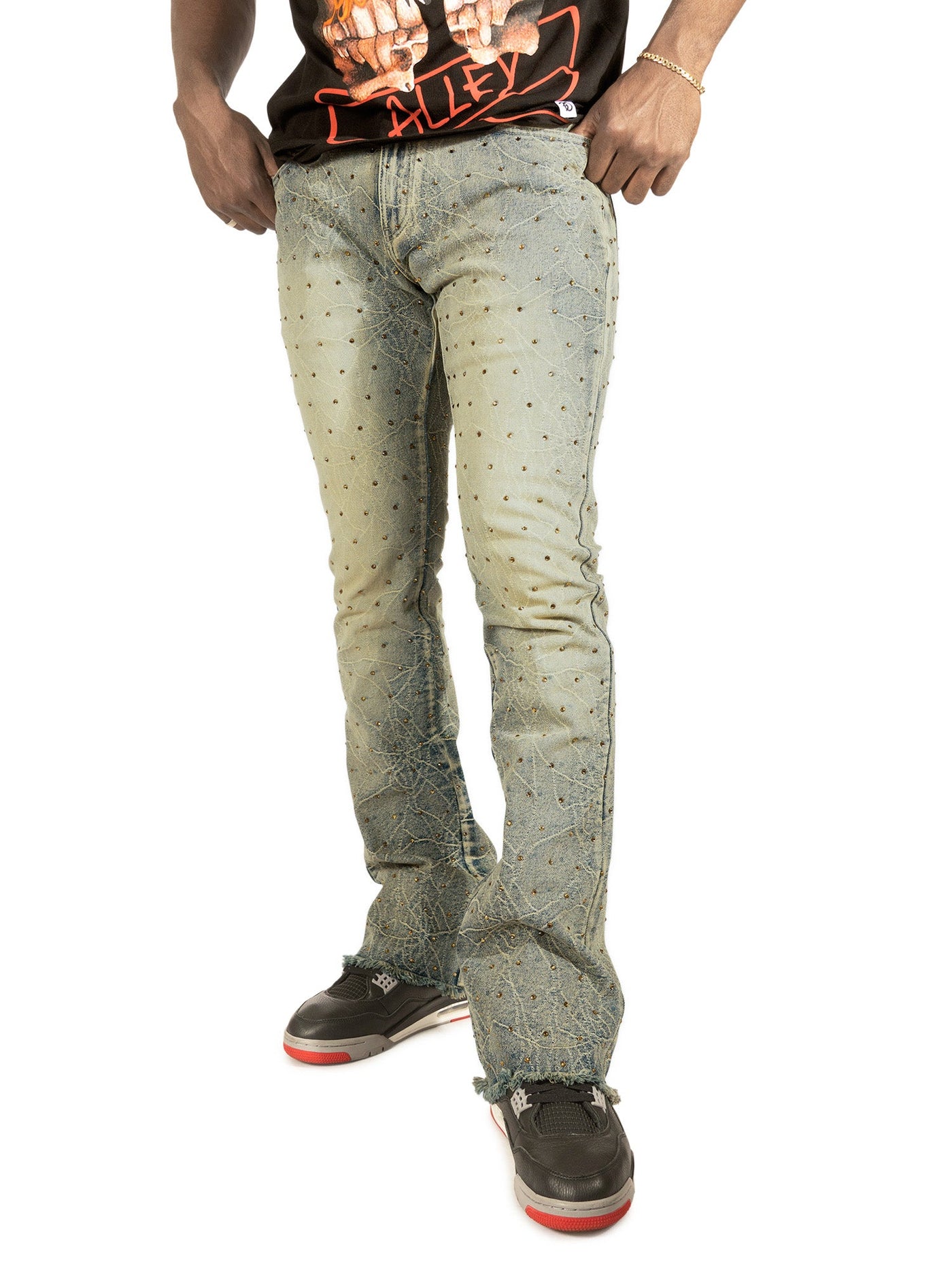F1764 Romano Stacked Stone Jeans - Dirt