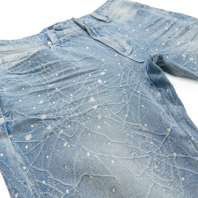 F1764 Romano Stacked Stone Jeans - Light Wash