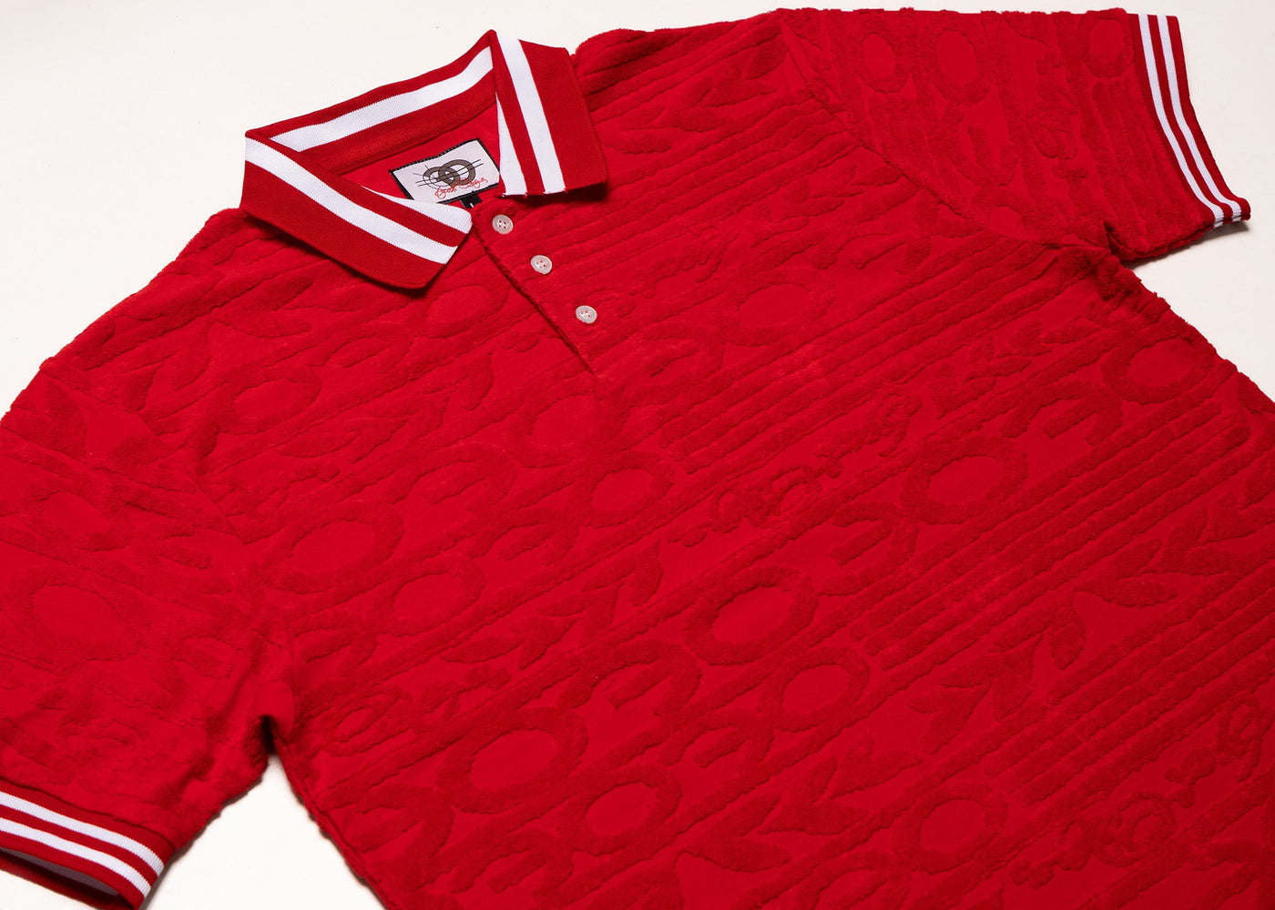 F178 Baroque Terry Polo - Red