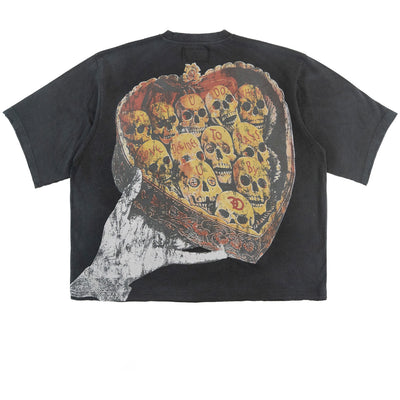 F182 Hopeless Romantic Cropped Tee - Black