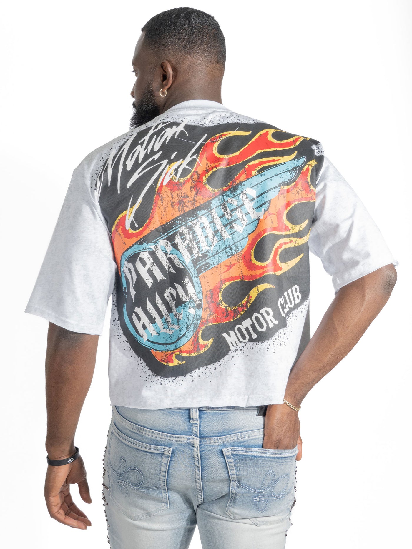 F198 P.Alley Motor Club Tee - White
