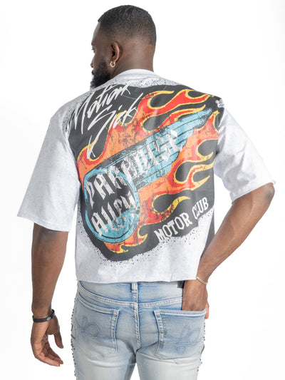 F198 P.Alley Motor Club Tee - White