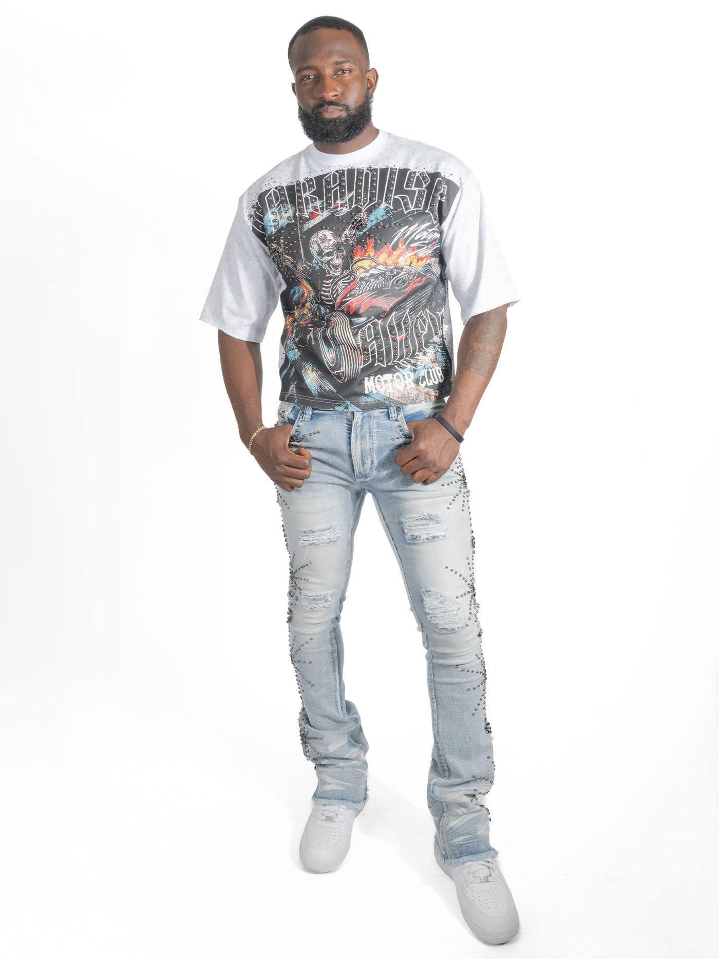 F198 P.Alley Motor Club Tee - White