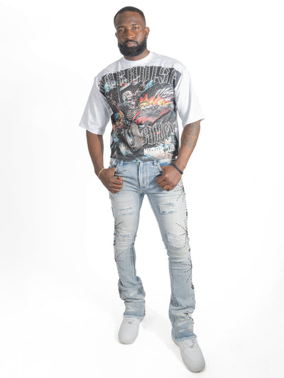 F198 P.Alley Motor Club Tee - White