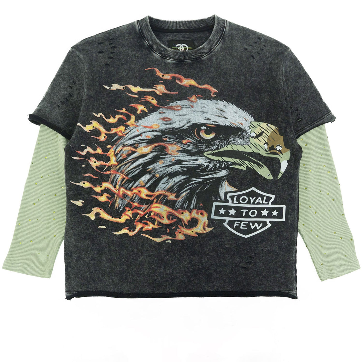 Sweatshirt|F4225 "Loyal To Few Long" Sleeves - Olive