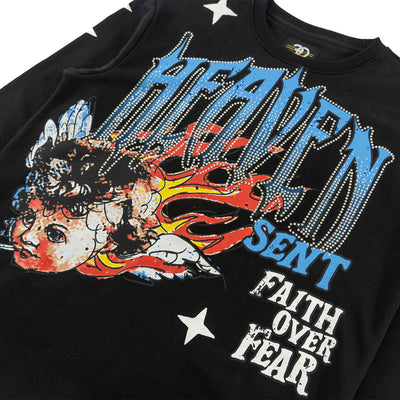 F4330 Heaven Sent Crewneck Sweatshirt - Black