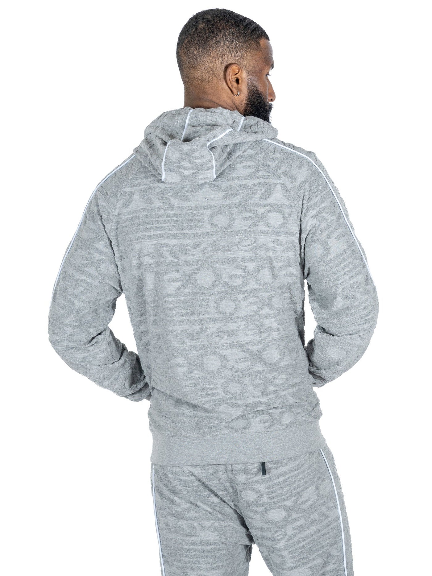 F4378 Baroque Burn Out Terry Set - Gray