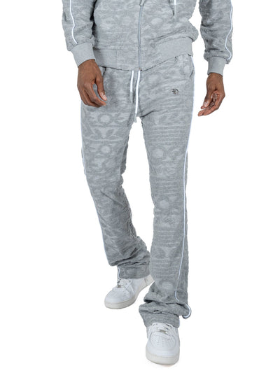 F4378 Baroque Burn Out Terry Set - Gray