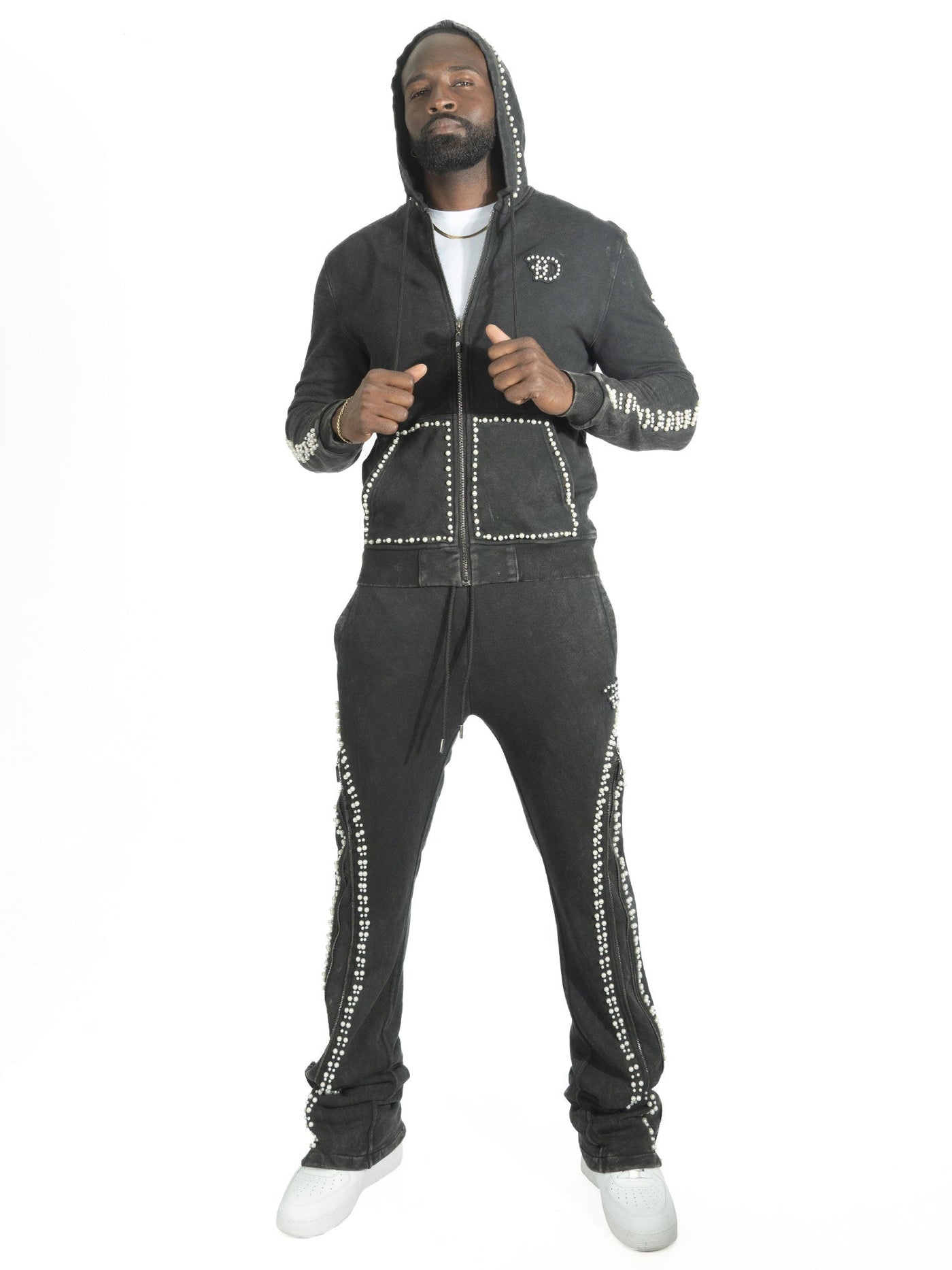 Set | F5245 Blind Faith Hoodie Set - Black