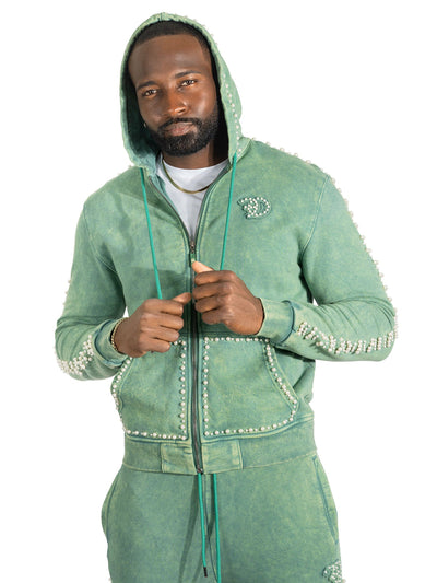 Set | F5245 Blind Faith Hoodie Set - Green