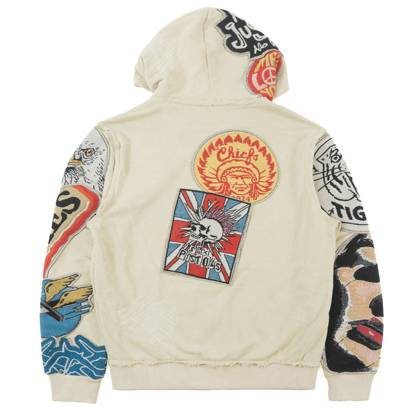 F5545 Brave Heart Tapestry Hoodie - Oat