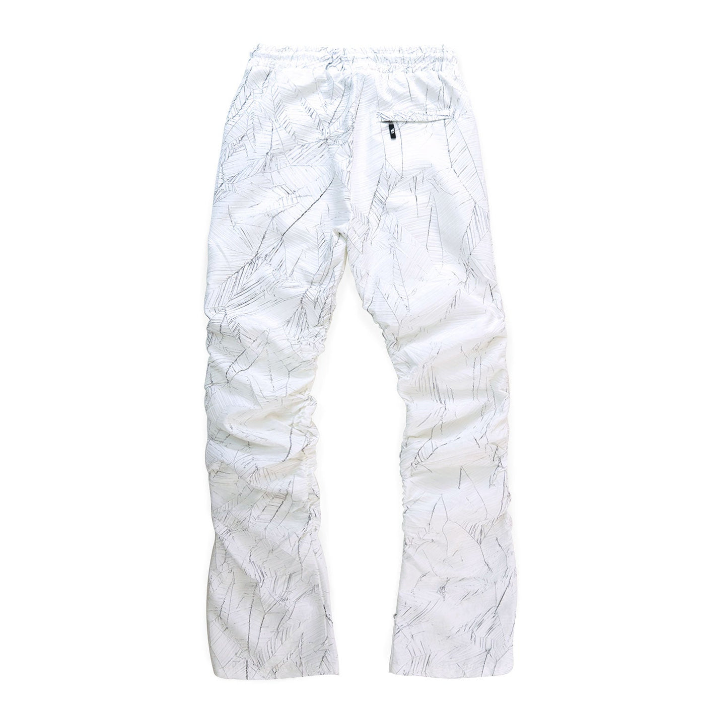 F6464 Monico Nylon Stacked Pants - White