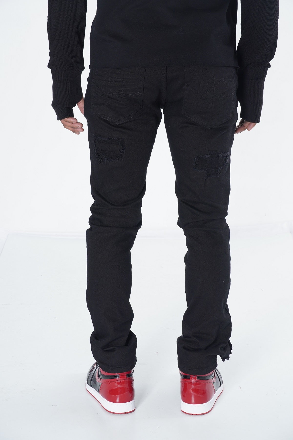 F1707 Frost Angel Denim Jeans - Black/Black